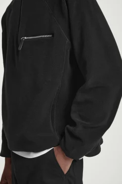 Outlet COS POLAROWY SWETER Z KRÓTKIM SUWAKIEM Czarny