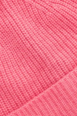 Online COS PRĄŻKOWANA CZAPKA Z WEŁNY I KASZMIRU Lightpink