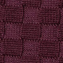 Fashion COS SKARPETKI ZE WZOREM W KRATĘ Burgundowy