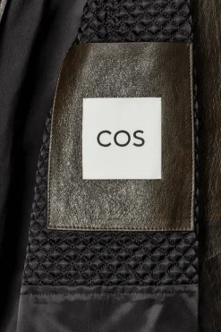 Sale COS SKÓRZANA KURTKA PILOTKA Ciemnykhaki
