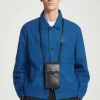 Fashion COS SKÓRZANA SASZETKA NA TELEFON TYPU CROSSBODY Czarny