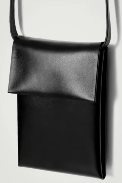 Online COS SKÓRZANA SASZETKA NA TELEFON TYPU CROSSBODY Czarny