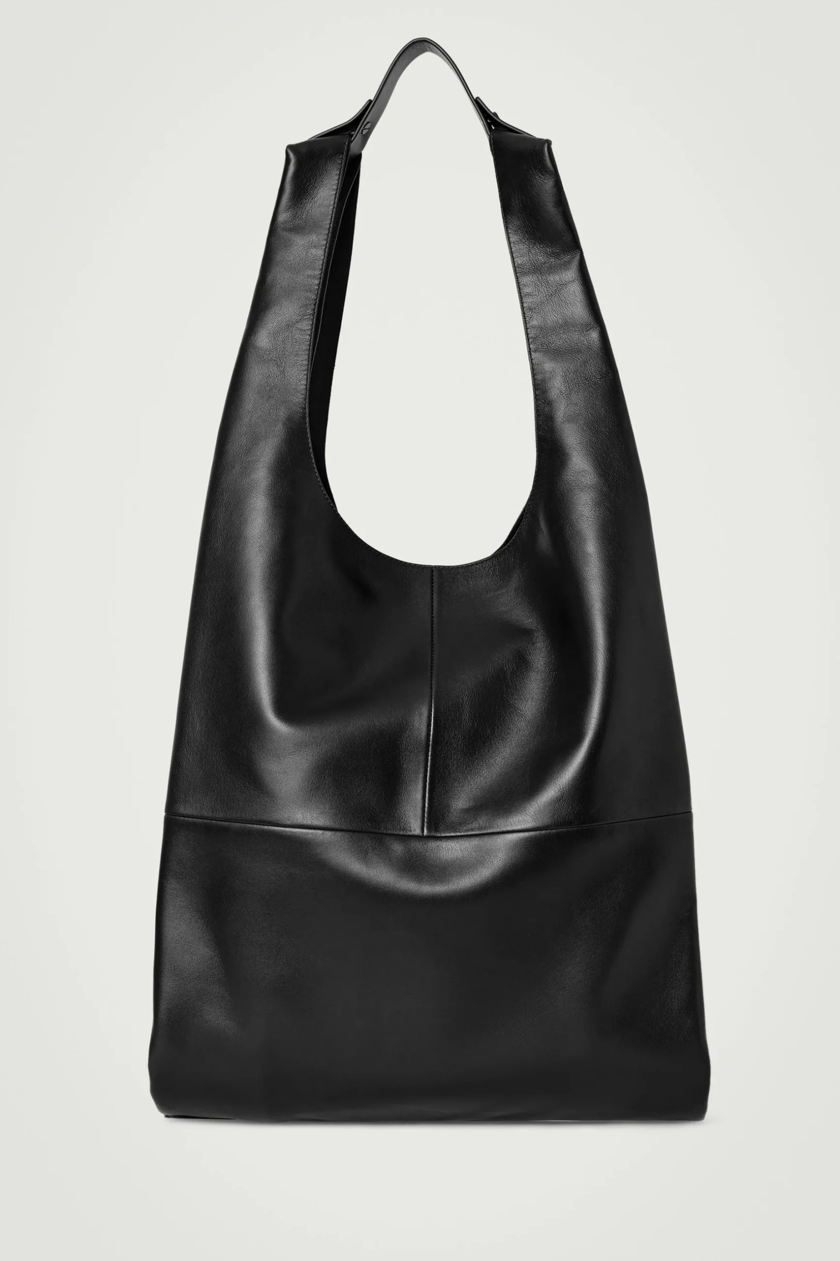 Fashion COS SKÓRZANA TORBA TYPU TOTE Czarny