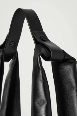 Fashion COS SKÓRZANA TORBA TYPU TOTE Czarny