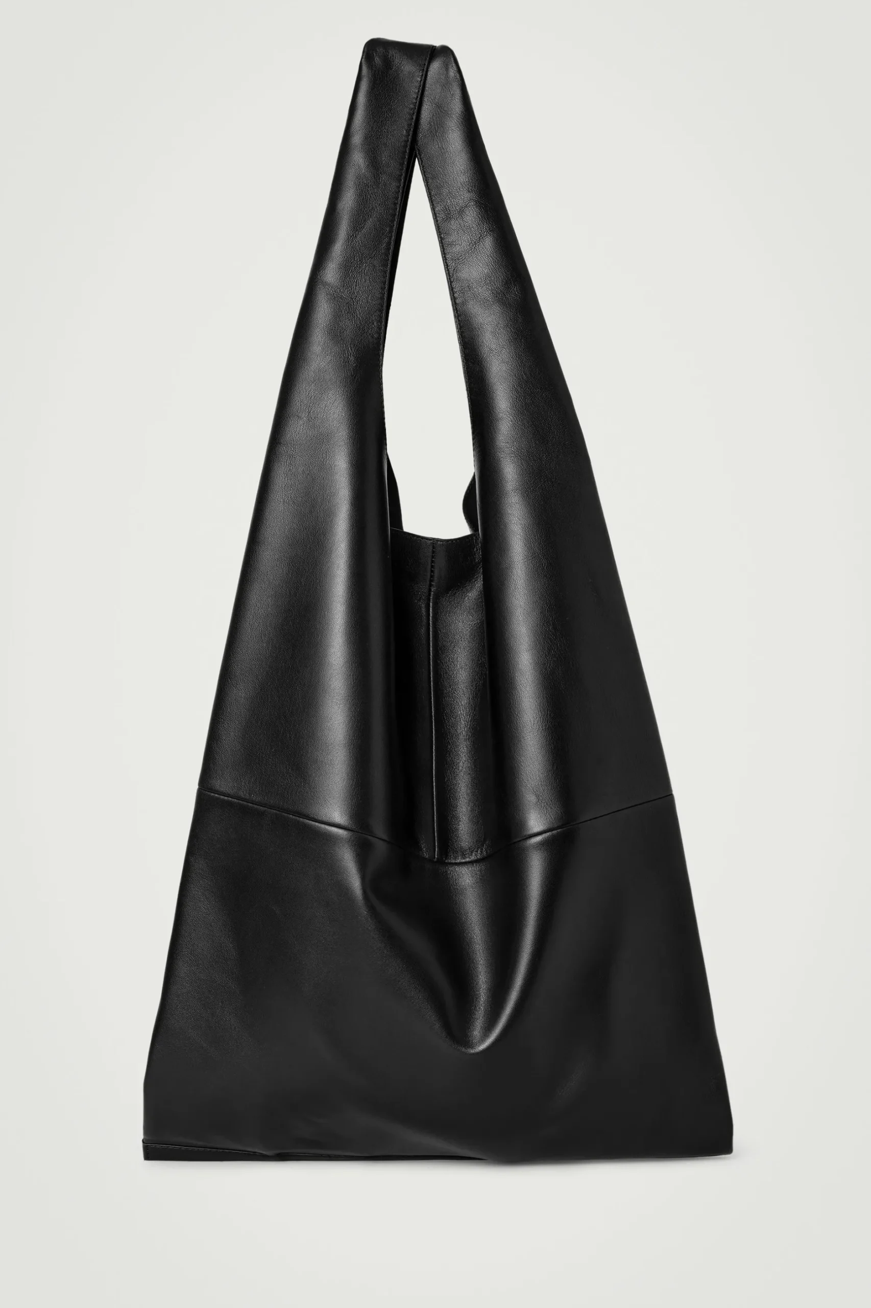 Fashion COS SKÓRZANA TORBA TYPU TOTE Czarny