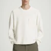 Sale COS SPADOCHRONOWY SWETER Z PRĄŻKOWANEJ DZIANINY Złamanybiały
