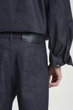 Discount COS SPODNIE BARREL Z SUROWEGO JEANSU Indygo