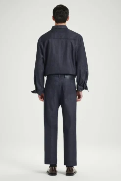 Discount COS SPODNIE BARREL Z SUROWEGO JEANSU Indygo