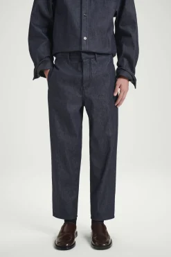 Discount COS SPODNIE BARREL Z SUROWEGO JEANSU Indygo