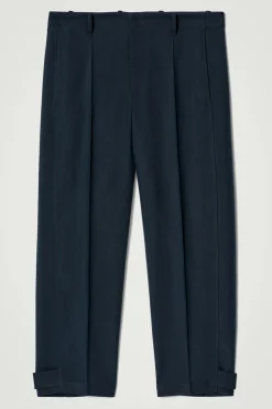 Sale COS SPODNIE CHINO Z NOGAWKAMI TYPU BARREL Granatowy
