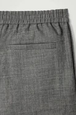 Outlet COS SPODNIE DRESOWE Z FLANELI WEŁNIANEJ Szarymelanż