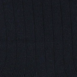 Discount COS STRIPED RIBBED COTTON SOCKS Granatowy