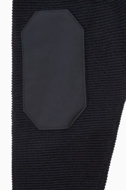 Sale COS SWETER HENLEY Z WAFLOWEJ DZIANINY Granatowy
