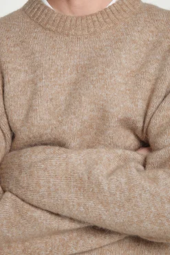 Hot COS SWETER OVERSIZE Z WEŁNĄ Z ALPAKI Beżowymelanż