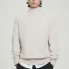 Discount COS SWETER Z CZYSTEGO KASZMIRU Z WYSOKIM KOŁNIERZEM Kośćsłoniowa