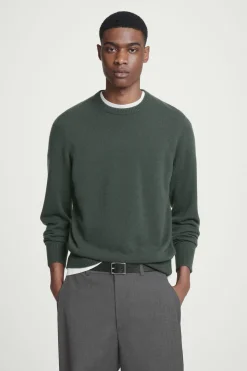 Hot COS SWETER Z CZYSTEGO KASZMIRU Ciemnozielony