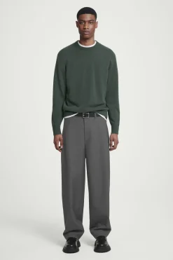 Hot COS SWETER Z CZYSTEGO KASZMIRU Ciemnozielony