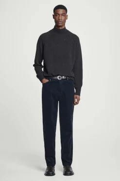 Outlet COS SWETER Z CZYSTEGO KASZMIRU Z WYSOKIM KOŁNIERZEM Ciemnoszary