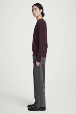Sale COS SWETER Z CZYSTEGO KASZMIRU Burgundowy