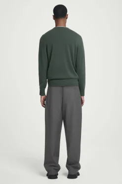 Hot COS SWETER Z CZYSTEGO KASZMIRU Ciemnozielony