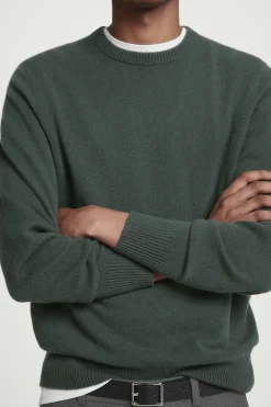 Hot COS SWETER Z CZYSTEGO KASZMIRU Ciemnozielony