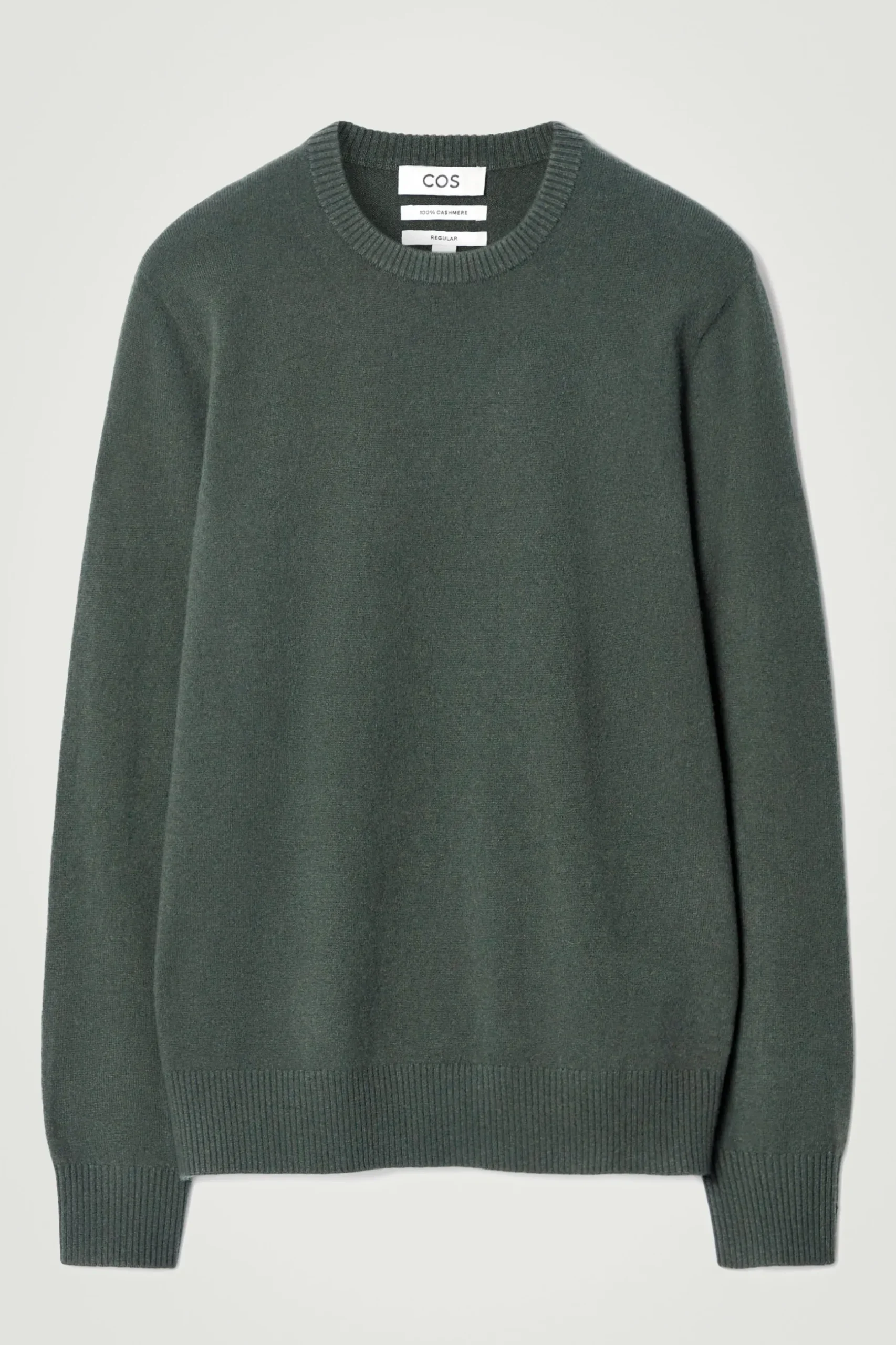 Hot COS SWETER Z CZYSTEGO KASZMIRU Ciemnozielony