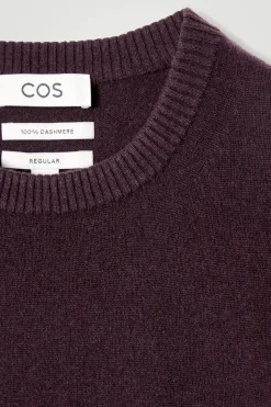 Sale COS SWETER Z CZYSTEGO KASZMIRU Burgundowy