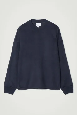 Clearance COS SWETER Z DŻERSEJU Z WEŁNĄ – OVERSIZED FIT Granatowy