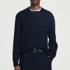 Outlet COS SWETER Z DWUSTRONNEJ DZIANINY Granatowy