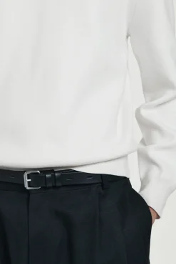 New COS SWETER Z DWUSTRONNEJ DZIANINY Złamanybiały