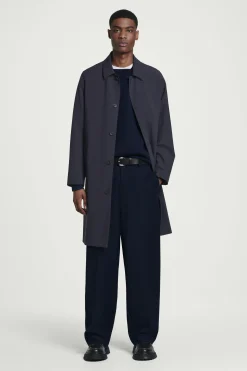 Outlet COS SWETER Z DWUSTRONNEJ DZIANINY Granatowy