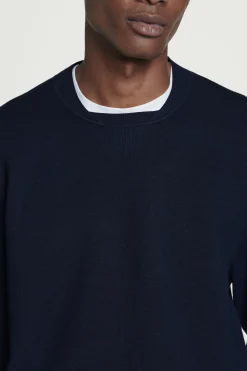 Outlet COS SWETER Z DWUSTRONNEJ DZIANINY Granatowy