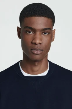 Outlet COS SWETER Z DWUSTRONNEJ DZIANINY Granatowy