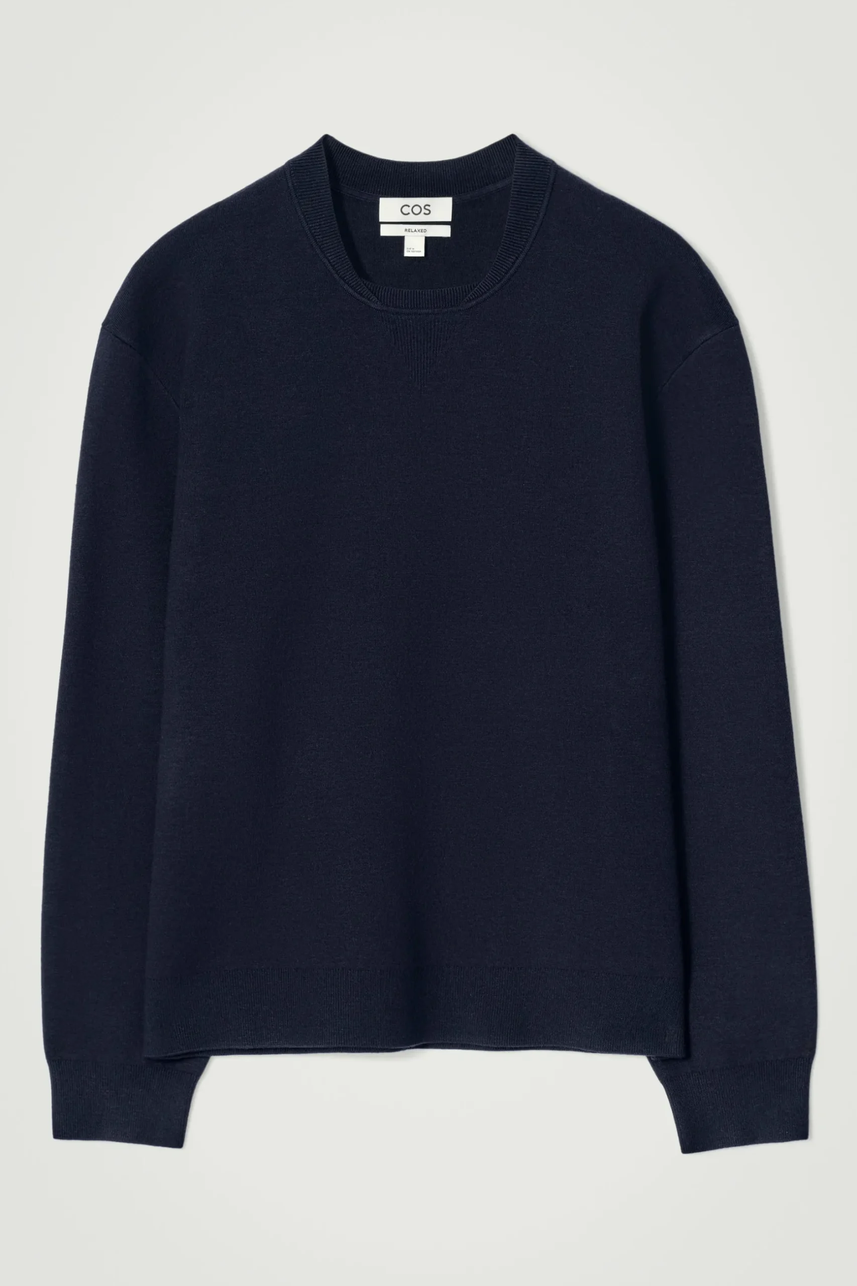 Outlet COS SWETER Z DWUSTRONNEJ DZIANINY Granatowy