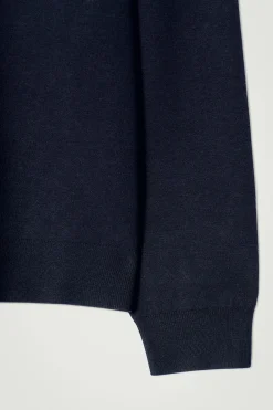 Outlet COS SWETER Z DWUSTRONNEJ DZIANINY Granatowy