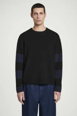 Clearance COS SWETER Z DZIANINY Z WEŁNĄ MERYNOSOWĄ W PASKI