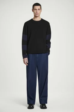 Clearance COS SWETER Z DZIANINY Z WEŁNĄ MERYNOSOWĄ W PASKI