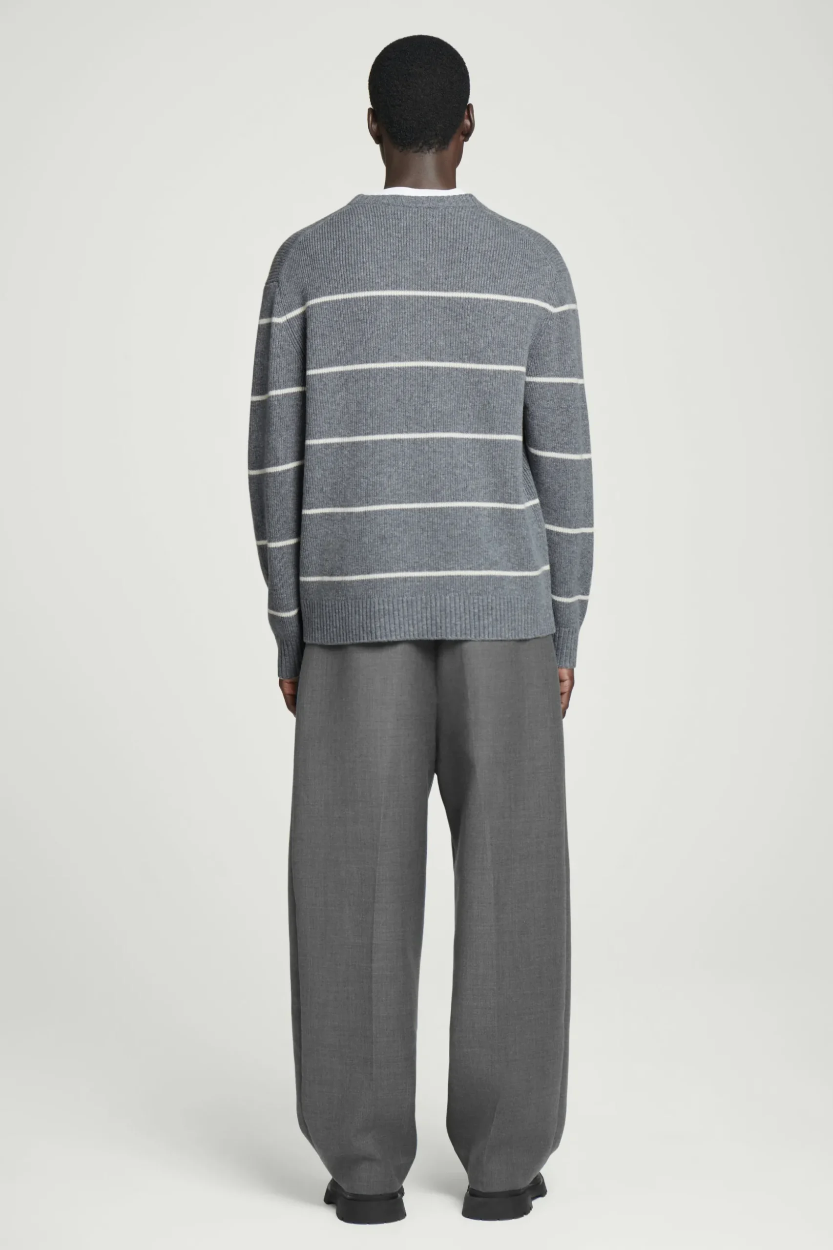 Clearance COS SWETER Z DZIANINY Z WEŁNĄ MERINO I PRZĘDZĄ Z JAKA
