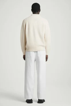 Sale COS SWETER Z DZIANINY Z WEŁNĄ MERINO I PRZĘDZĄ Z JAKA Złamanabiel