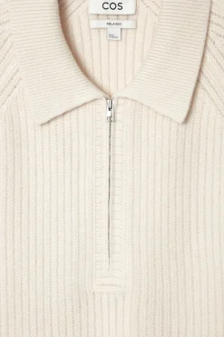 Sale COS SWETER Z DZIANINY Z WEŁNĄ MERINO I PRZĘDZĄ Z JAKA Złamanabiel