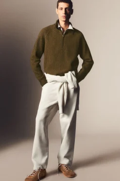 Discount COS SWETER Z DZIANINY Z WEŁNĄ MERINO I PRZĘDZĄ Z JAKA