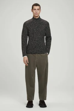 Clearance COS SWETER Z DZIANINY Z WEŁNĄ ZE SKRĘCANYMI WŁÓKNAMI Ciemnozielony