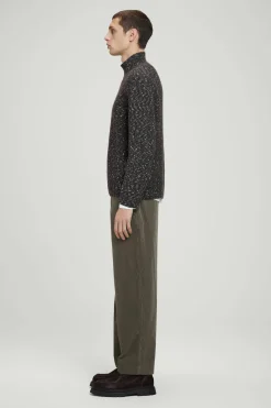 Clearance COS SWETER Z DZIANINY Z WEŁNĄ ZE SKRĘCANYMI WŁÓKNAMI Ciemnozielony