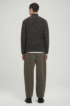 Clearance COS SWETER Z DZIANINY Z WEŁNĄ ZE SKRĘCANYMI WŁÓKNAMI Ciemnozielony