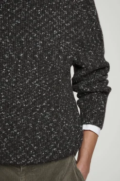 Clearance COS SWETER Z DZIANINY Z WEŁNĄ ZE SKRĘCANYMI WŁÓKNAMI Ciemnozielony