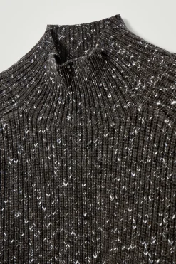 Clearance COS SWETER Z DZIANINY Z WEŁNĄ ZE SKRĘCANYMI WŁÓKNAMI Ciemnozielony