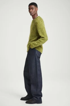 Best COS SWETER Z FARBOWANEJ MIESZANKI Z MOHEREM I WEŁNĄ Zielony
