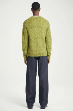 Best COS SWETER Z FARBOWANEJ MIESZANKI Z MOHEREM I WEŁNĄ Zielony