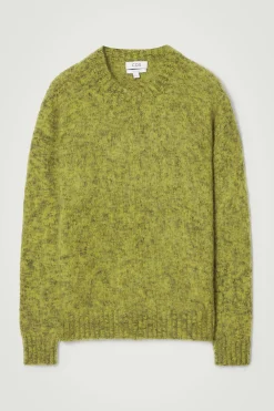 Best COS SWETER Z FARBOWANEJ MIESZANKI Z MOHEREM I WEŁNĄ Zielony
