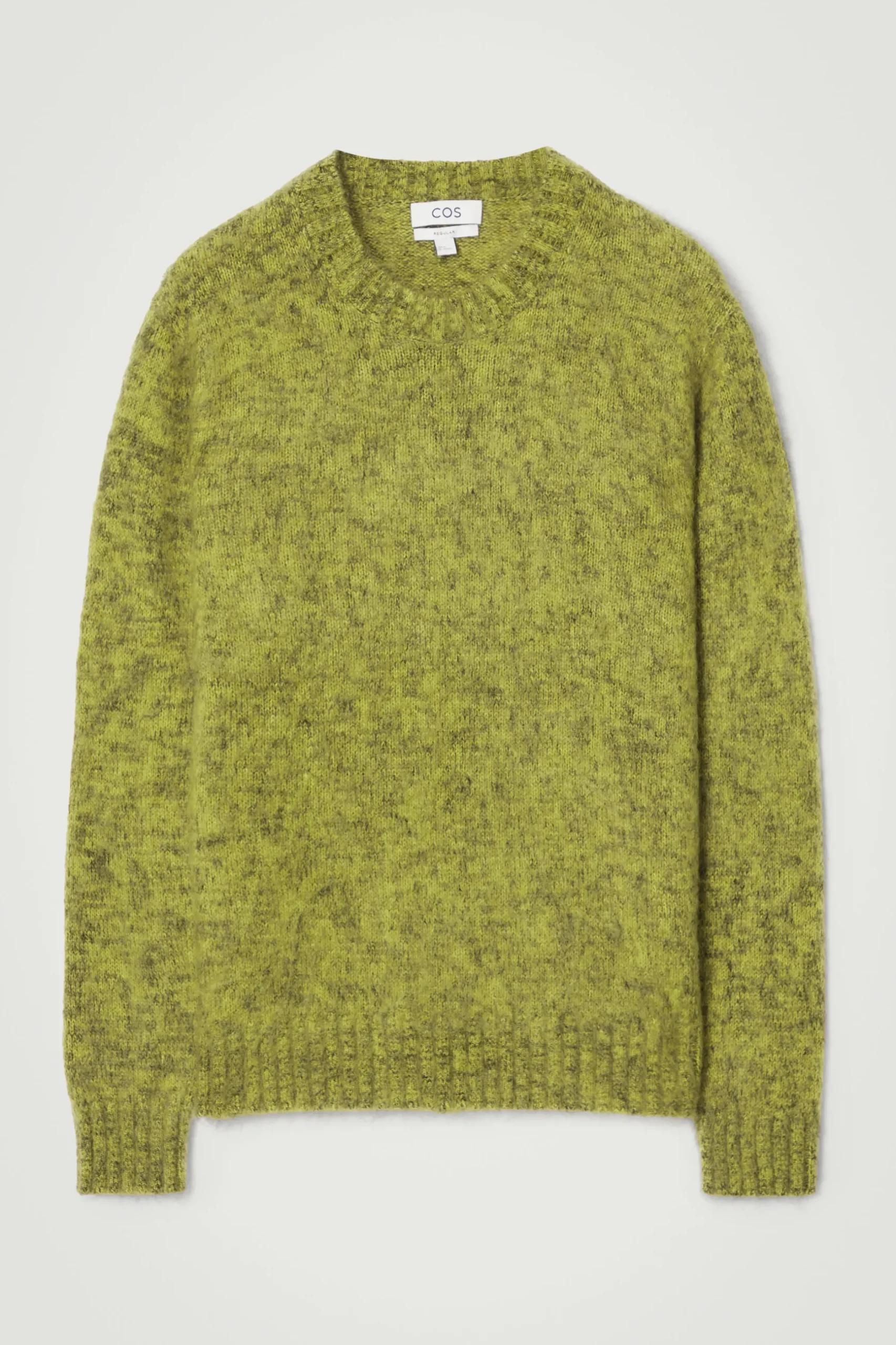 Best COS SWETER Z FARBOWANEJ MIESZANKI Z MOHEREM I WEŁNĄ Zielony